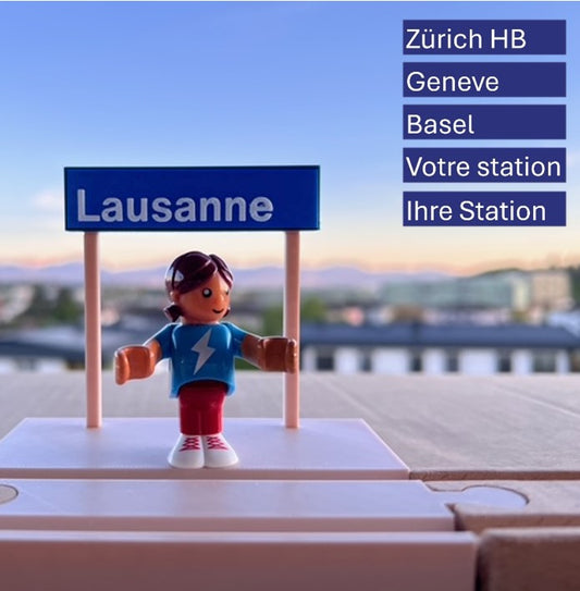 Custom station name - Swiss railway - Brio / Ikea compatible station